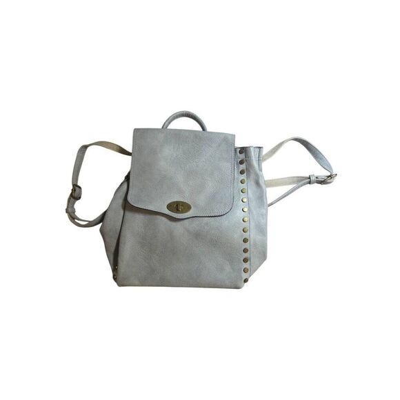 Jen & Co. Indigo Convertible Studded Backpack Purse Gray Boho main image 7